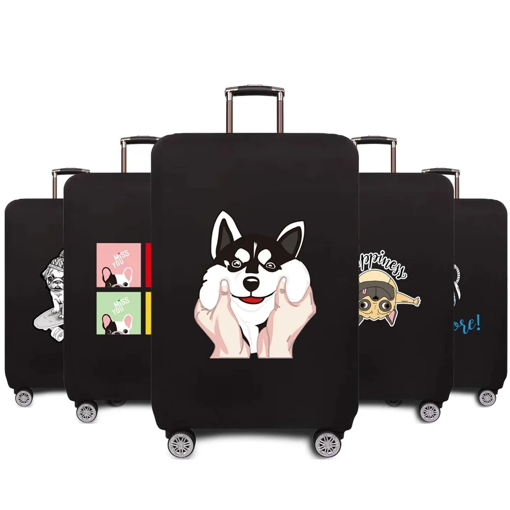 Suitcase Cover Luggage Case Suitcase Protective Cover Travel Cute Dog Pattern SeriesElastic Luggage Dust Cover 18-32 Suitcase