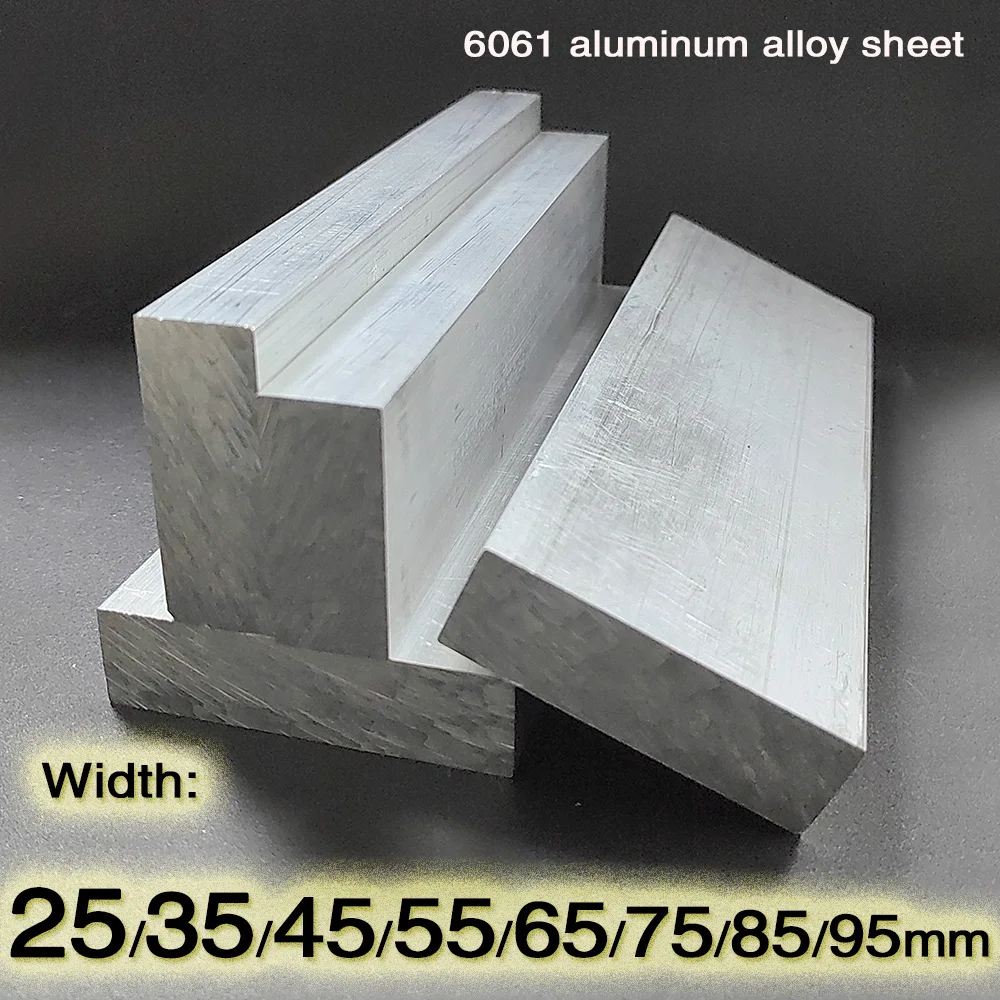 

Thickness 20 mm Width25 35 45 55 65 75 85 95mm 6061 Aluminum Alloy Flat Bar Length 100mm 150mm 200mm 300mm