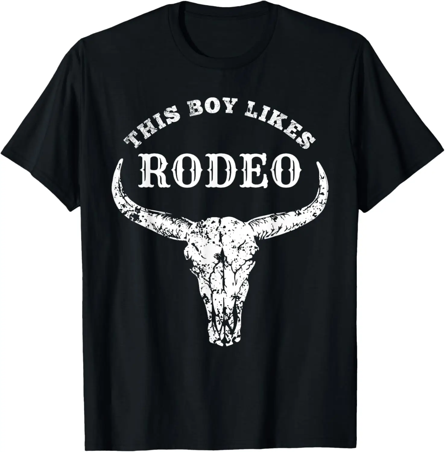 Western Country This Boy Likes Rodeo Howdy Vintage Cowboy T-Shirt