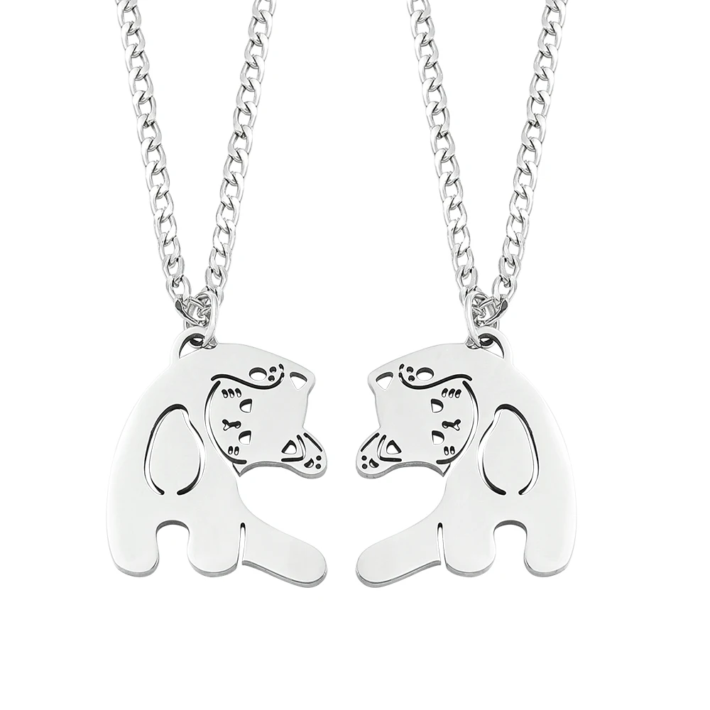 

Trend Love Cat Pendant Necklace For Couple Fashion Kpop Cute Heart necklace Women Men Party Gift