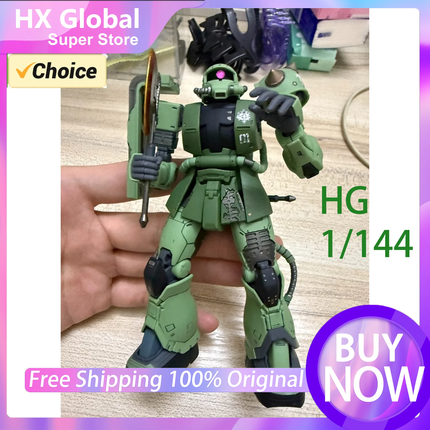 GTO ZAKU HG 1/144 MS-06F Cucuruz Doan's Assembly Model Action Figures Children Toys Robot Custom High Quality Collection Gifts