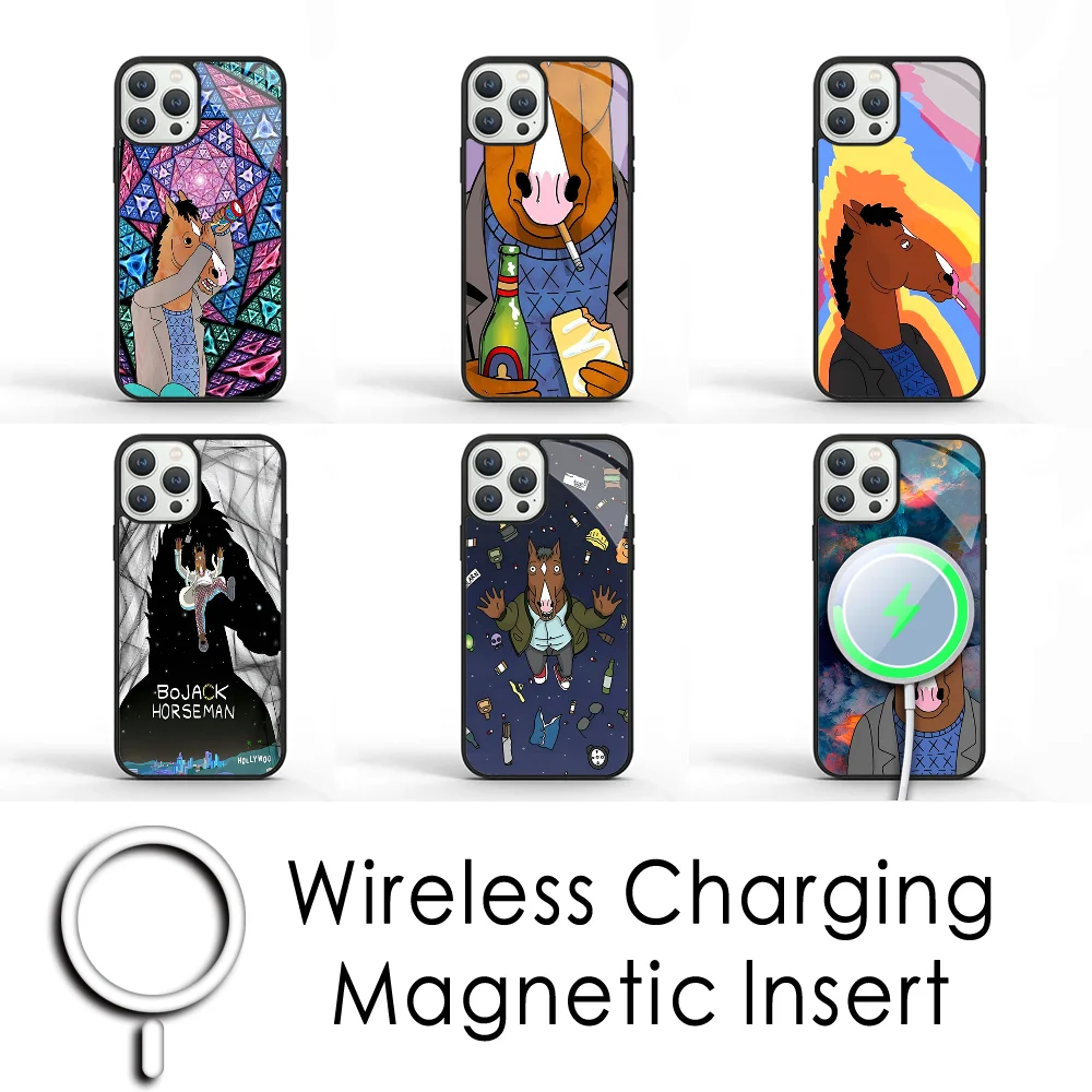 BoJack Horseman Phone Case For IPhone 16 15 Pro Max Case 14 Plus 13 12 11 Magesafe Magnetic Wireless Charge Cover