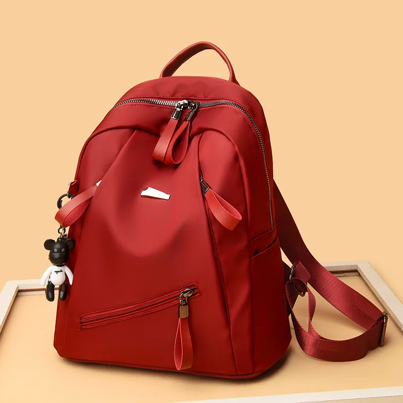 Women's Large Capacity Backpack Popular Waterproof Women's Bag 2023 Trendy Solid Color Fashion Casual Laptop Backpack