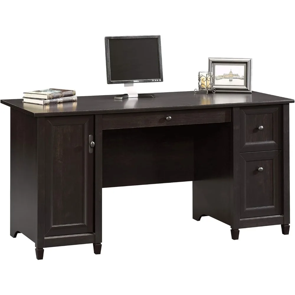 Edge Water Computer Desk, L: 59.06" x W: 23.23" x H: 29.02", Estate Black finish