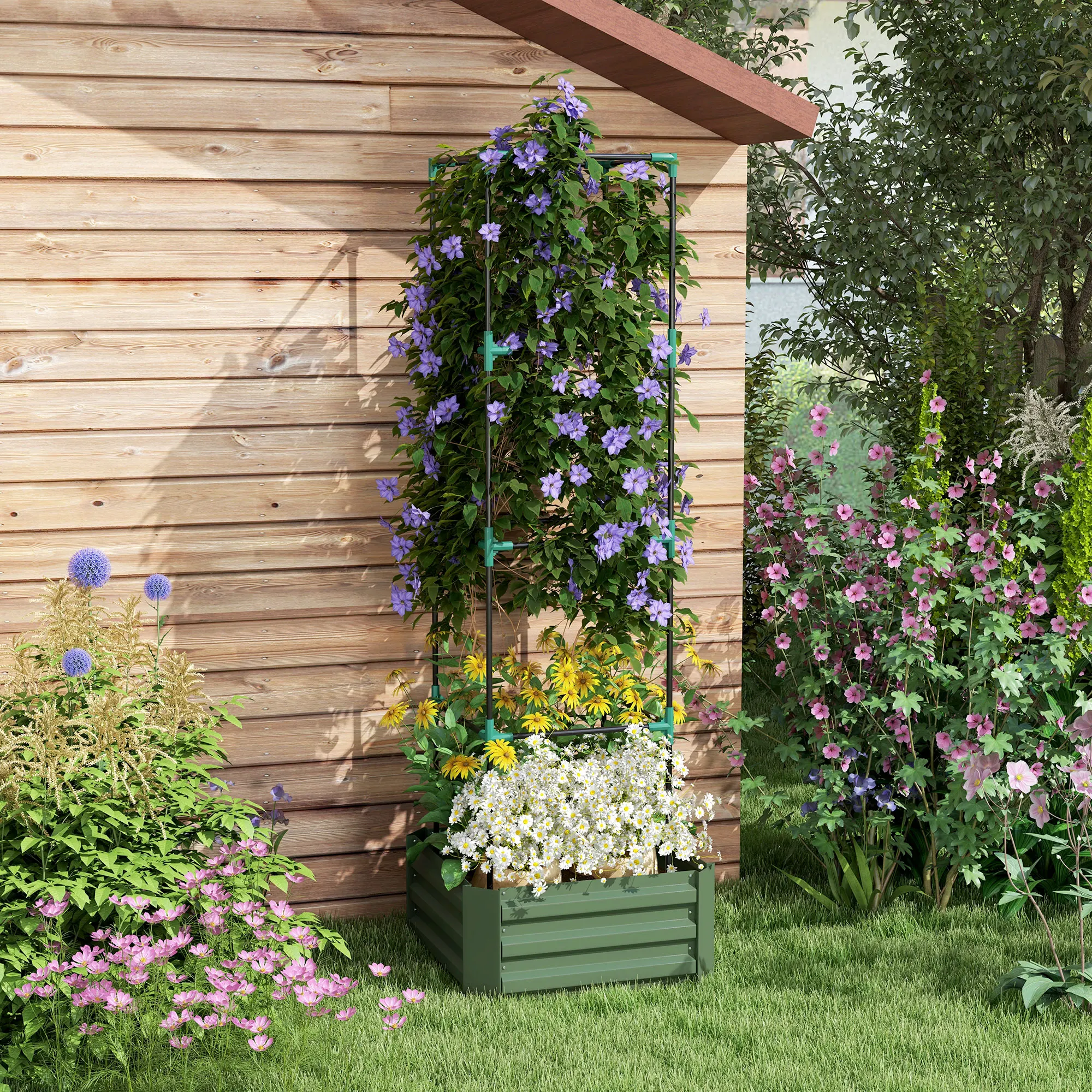 

Elevated Planter Box for Indoor & Outdoor Plants, for Flowers/Vegetables/Tomatoes/Herbs on Garden/Patio/Balcony
