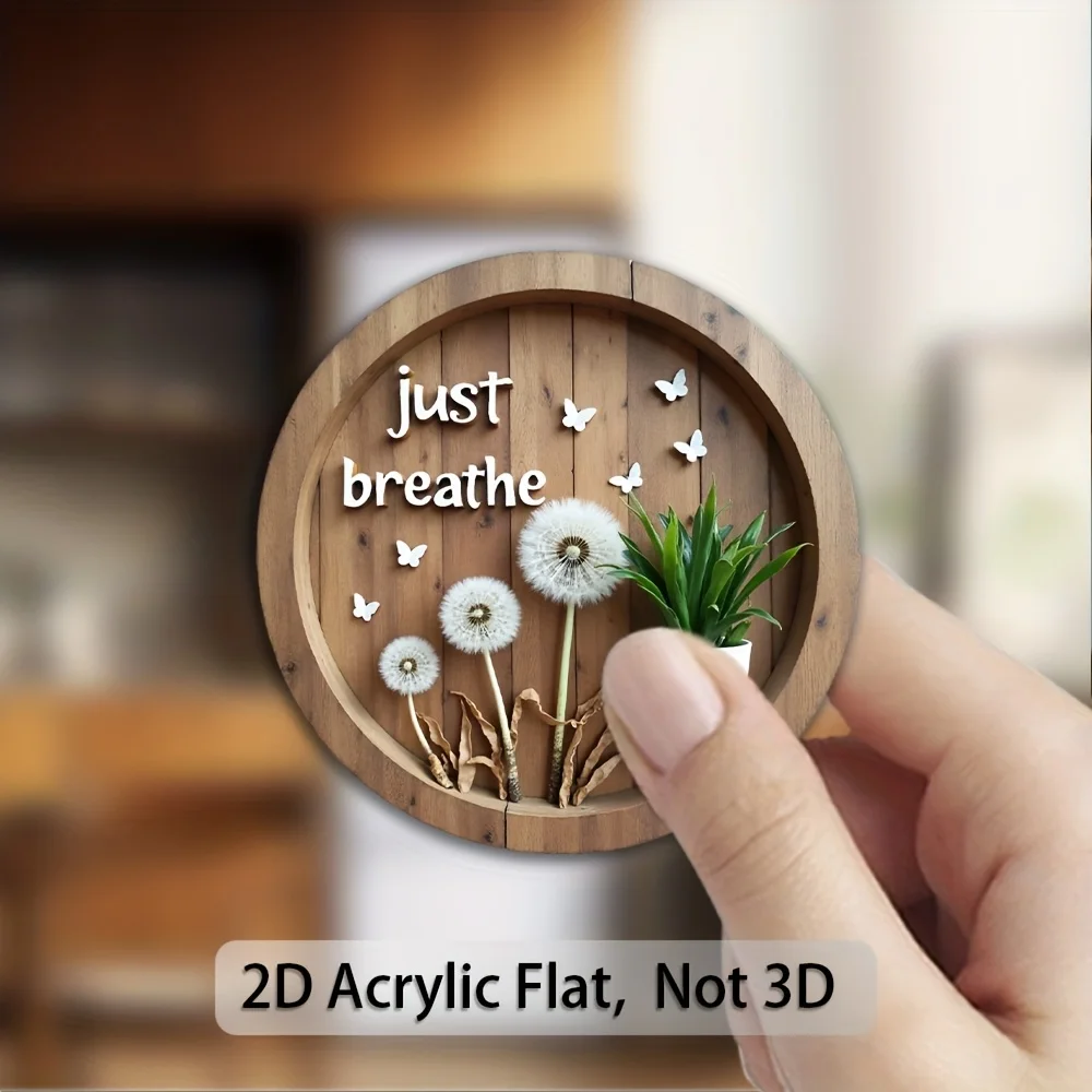 2D Flat, Acrylic Fridge Magnet Decorative Plaque-