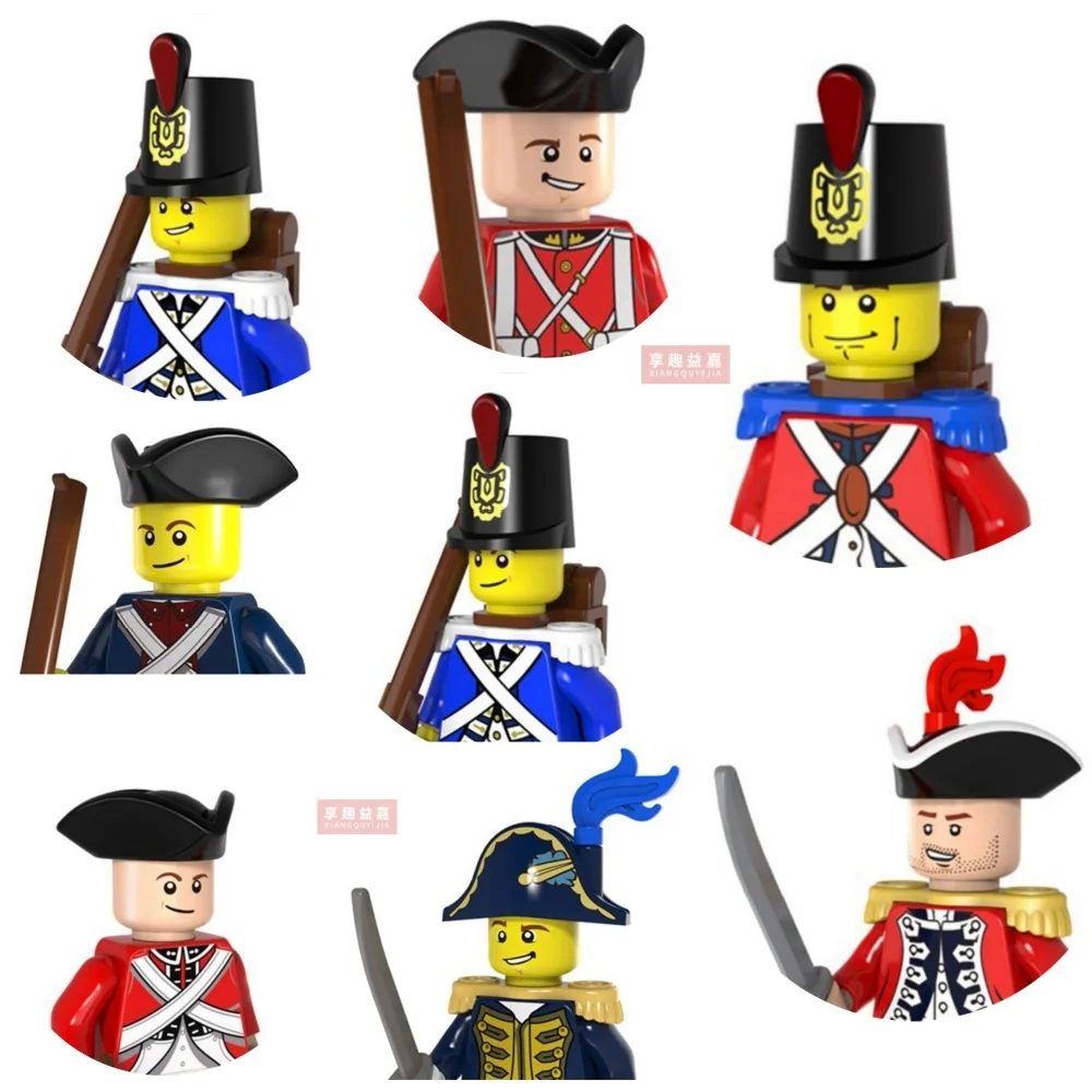 Kids Toys Imperial Navy Military Soldier Building Blocks Red Blue Mini Action Figures Artillery Toys For Kids Birthday Gifts