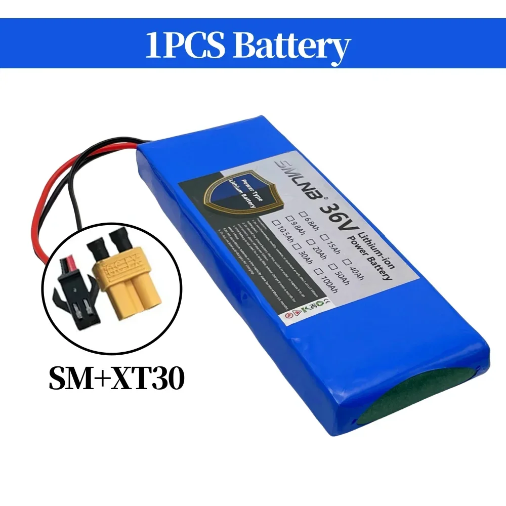 36V 6800mAh 18650 Lithium Li-ion Battery Pack 10S1P 15A BMS 500W Rechargeable Batteries Electric Car Bicycle Scooter image 3
