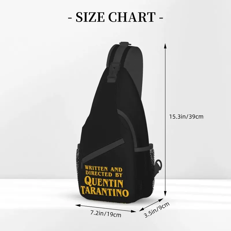 Quentin Tarantino Sling Bag para hombres, mochila cruzada de hombro para el pecho, mochila de viaje para senderismo, mochila de día, moda de Pulp Fiction Kill Bill, película