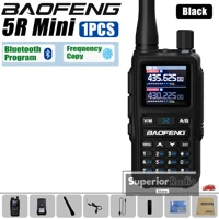 Baofeng UV-5R Mini Walkie Talkie Color negro Programación Bluetooth Multi banda Frecuencia de copia rápida PTT dual Tipo-C 999 canales