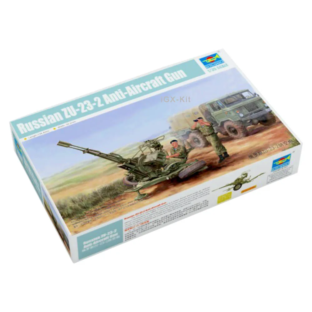 

Trumpeter 02348 1/35 SRussian Zu23 ZU-23-2 Anti Aircraft Gun Artillery Military Gift Plastic Assembly Model Toy Building Kit