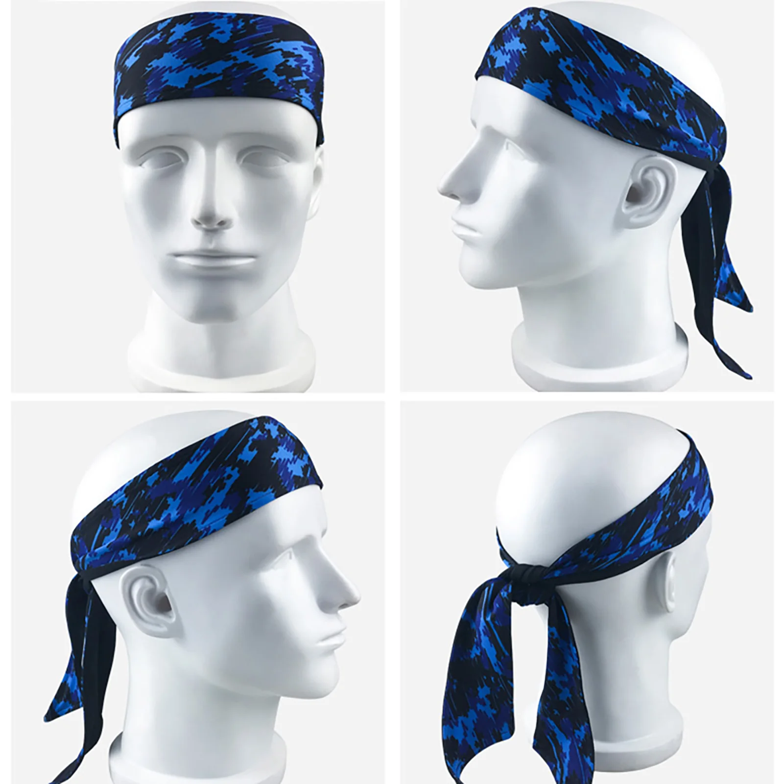 Men\'s Sports Headband Mens Sweatband Non Slip Cooling Sports Head Bands for Running Cycling Basketball Yoga