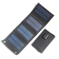 Foldable Solar Panel USB 5V Solar Charger Waterproof Solar Cell Portable Outdoor Mobile Power for Camping Hiking