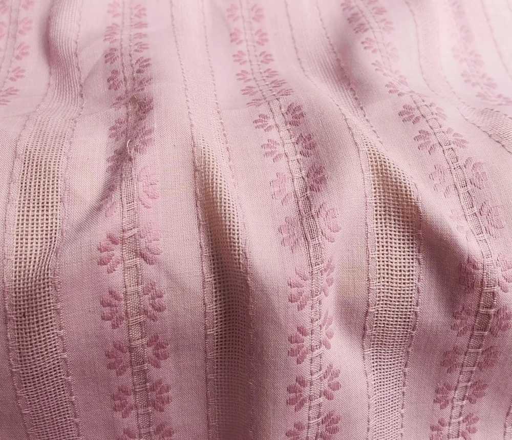 1 Meter x 1,4 Meter Blumen-Jacquard-Baumwollgaze-Stoff für Hemden im Sommer – Detail 22