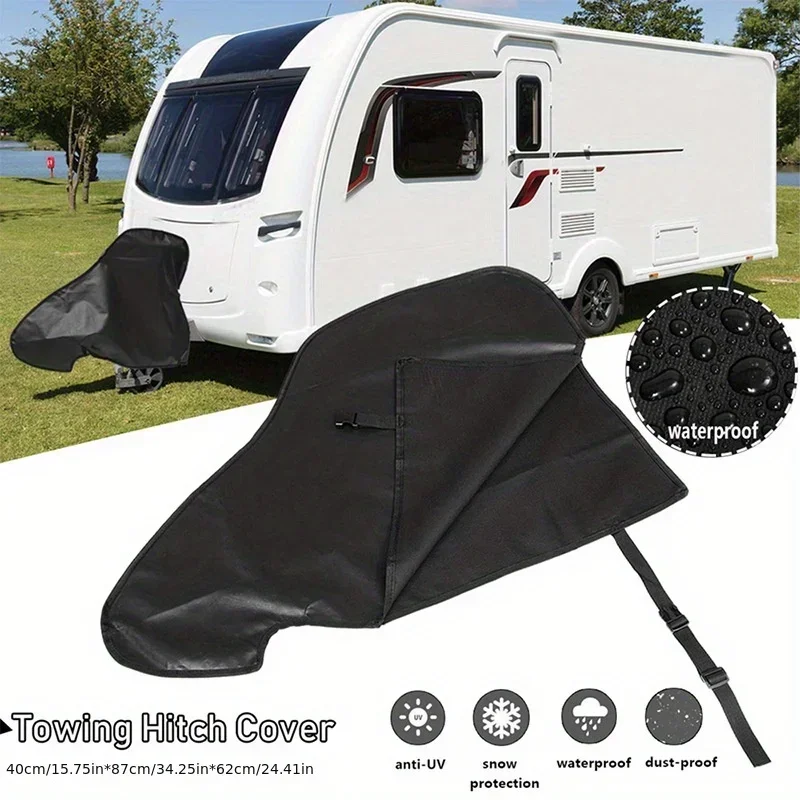 1 pièce, couvercle de coulisse de remorque pour caravane, camping-car, remorque, couvercle de verrouillage de la boule de remorquage, protection anti-poussière.