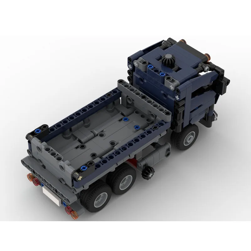 Assembly Model MOC-225529 Popular New Tilt Semi-Trailer Dump Truck 376 Parts Creative Custom Birthday Building Block Toy Gift
