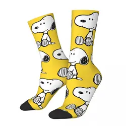 Snoopy Cartoon Peanuts Comic Merchandise Socks Cozy Cute Skateboard Middle Tube Socks Soft for Womens Small Gifts