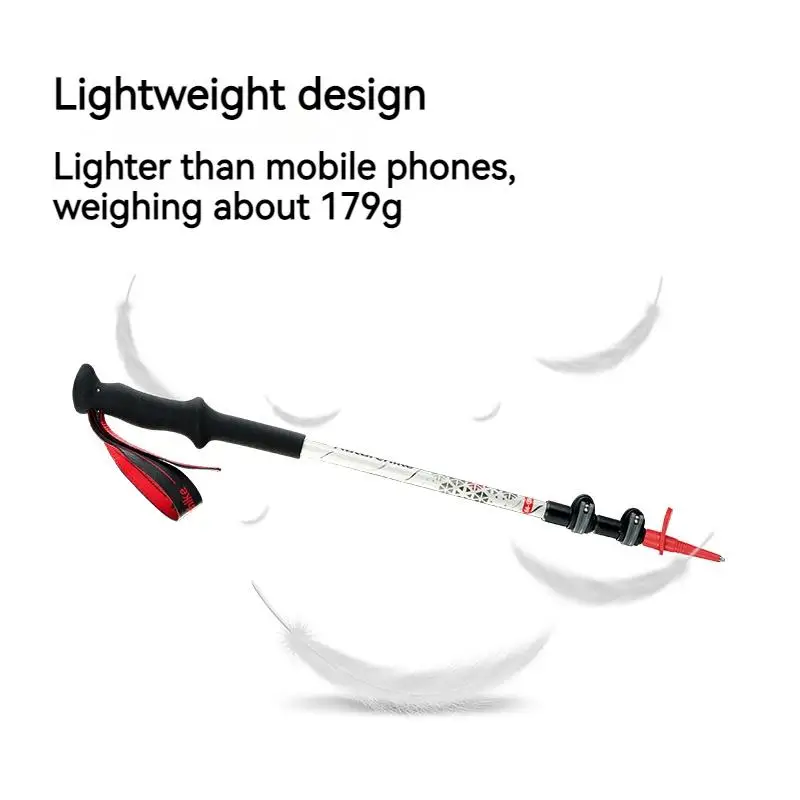 

Naturehike 179g Ultralight Carbon - Aluminum Trekking Poles Portable Telescopic Hiking Sticks With 3 - Externally Locked System