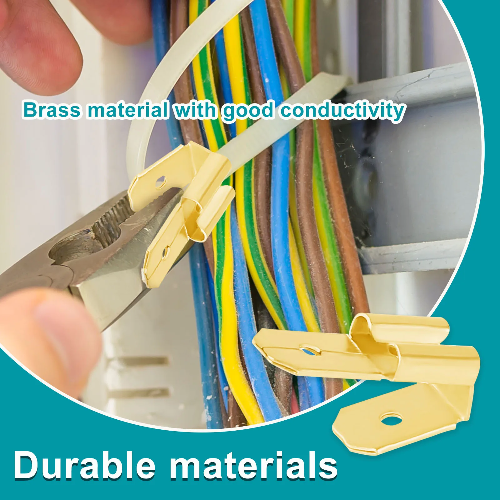 との Fast Wire Adapter Piggyback Spade Connectors – 3-Way Double Male