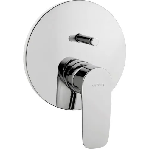 Artema X-Line A42251 Flush Bathroom Faucet Surface Mounted Chrome Badge, control arm and router are included in the product