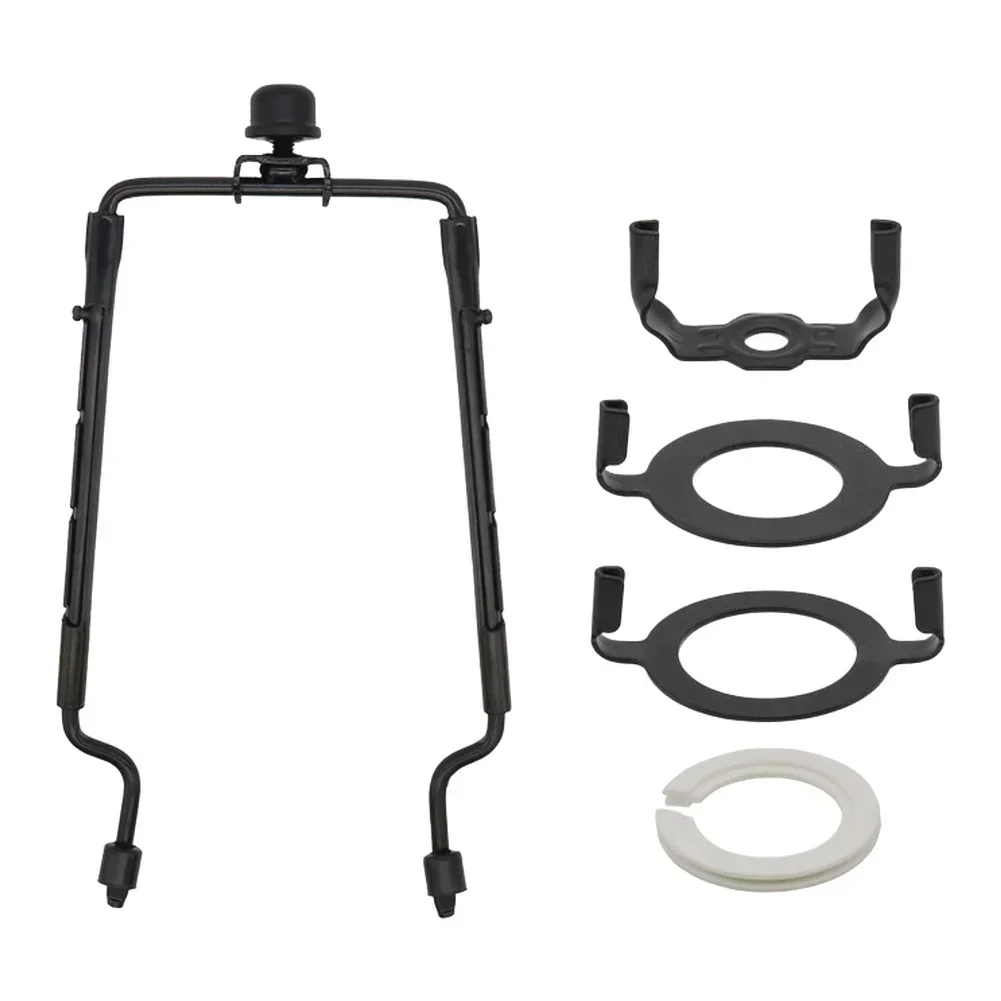 8 Inch Lamp Shade Harp Kit with Adjustable Height and Multiple Conversion Rings for Customizing Table and Floor Lamp Shades