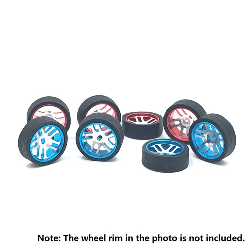 16Pcs Rubber Tyre Tires Wheel For Wltoys K969 K989 P929 Iw04m Awd Iw02 Mini-Z Mini-D Mini-Q 1/28 RC Drift Racing Car