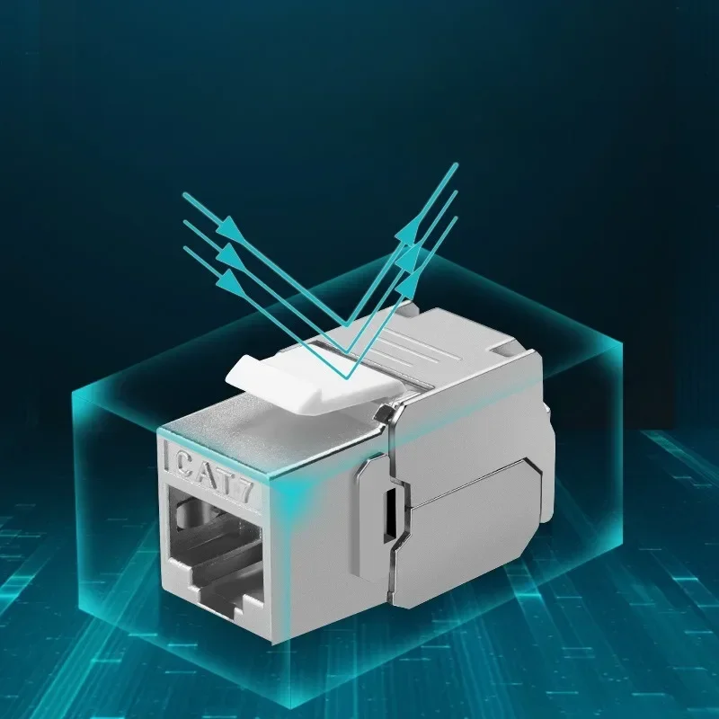Shielded Slot FTP Zinc Alloy Module Connector Network 10GB Internet Plug Tool-Free Coupler RJ45 Keystone
