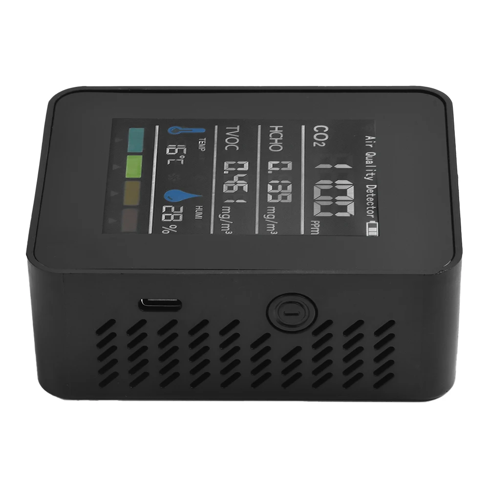 Meter for Air Quality Monitor Replacement for type-c 89 * 70 * 35mm ABS Material HCHO/TVOC/AQI LED Digital Display