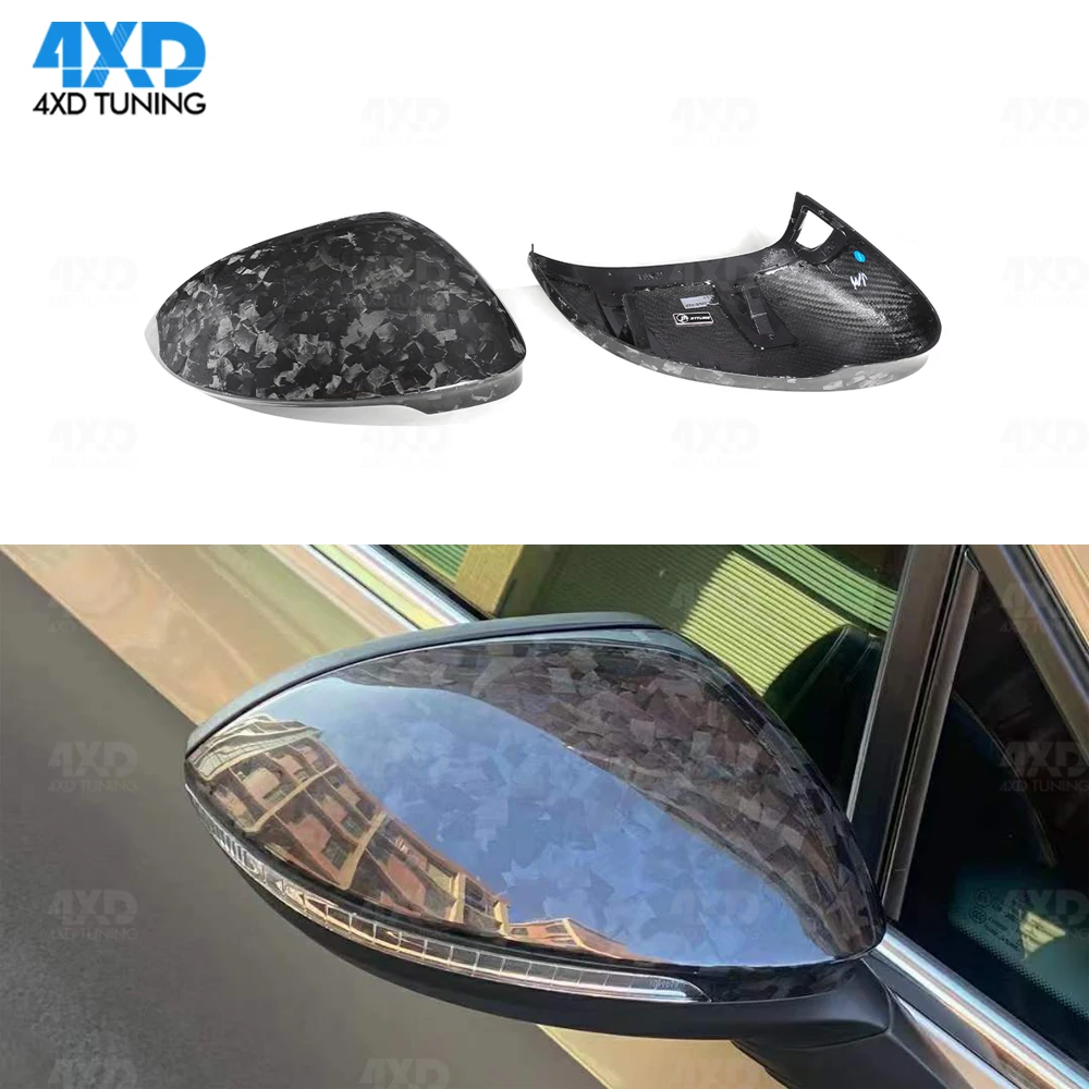 

Car Accessories Fit VW Golf MK8 Rear View Side Caps Replacement For Volkswagen Golf 8 Forged Dry Carbon Fiber Mirror Cover 2020+