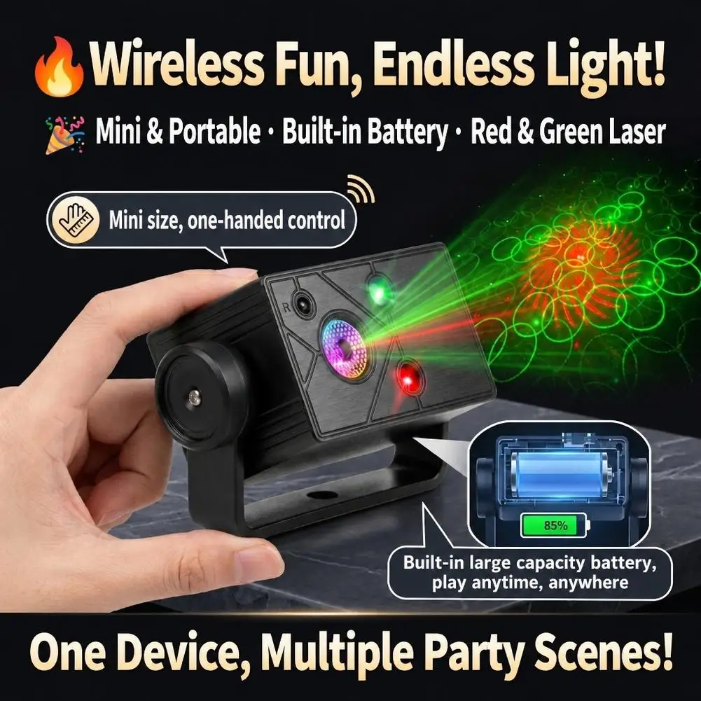 New Mini Party Disco Ball Dj Disco Light Sound Activated LED Stage Strobe Light Ultra-bright Christmas Rave/Karaoke/Dance/Club