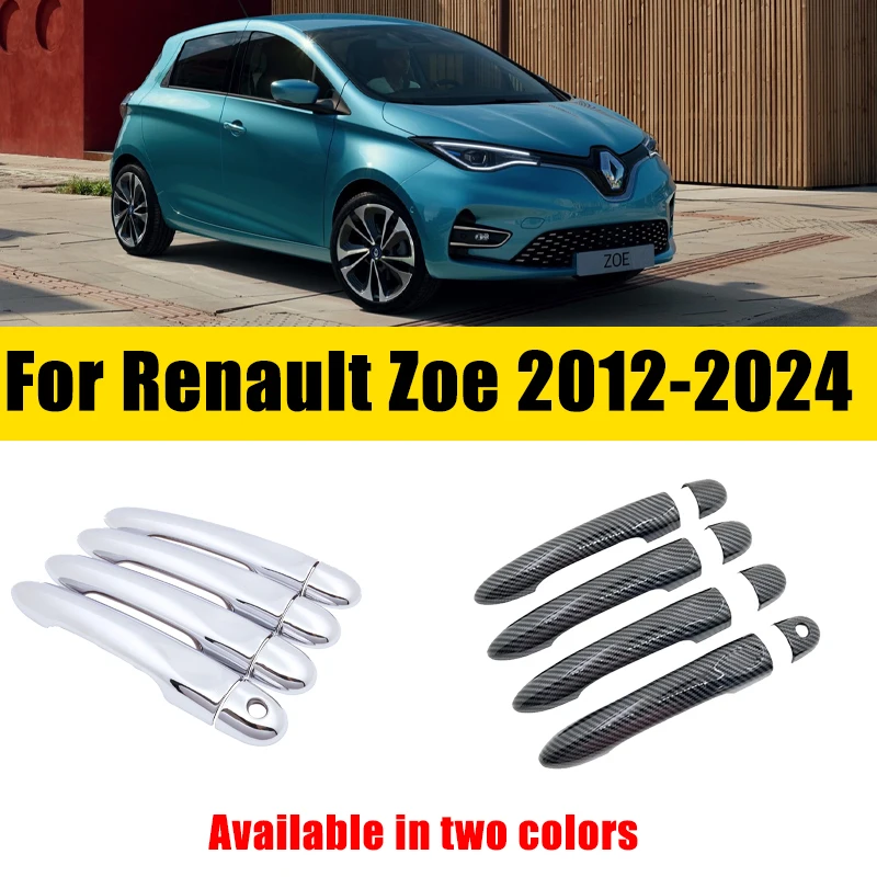 

Door Handle Cover Trim For Renault Zoe ZE 40 50 2012-2024 2013 2014 2015 2016 Chrome ABS Anti-scratch Luxurious Car Accessories