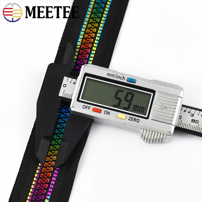 1-10Meters Resin Zippers Tape for Sewing Bag Jackets Decorative Zips By The Meter Clothes Zip Repair Kit DIY Garment Accessories