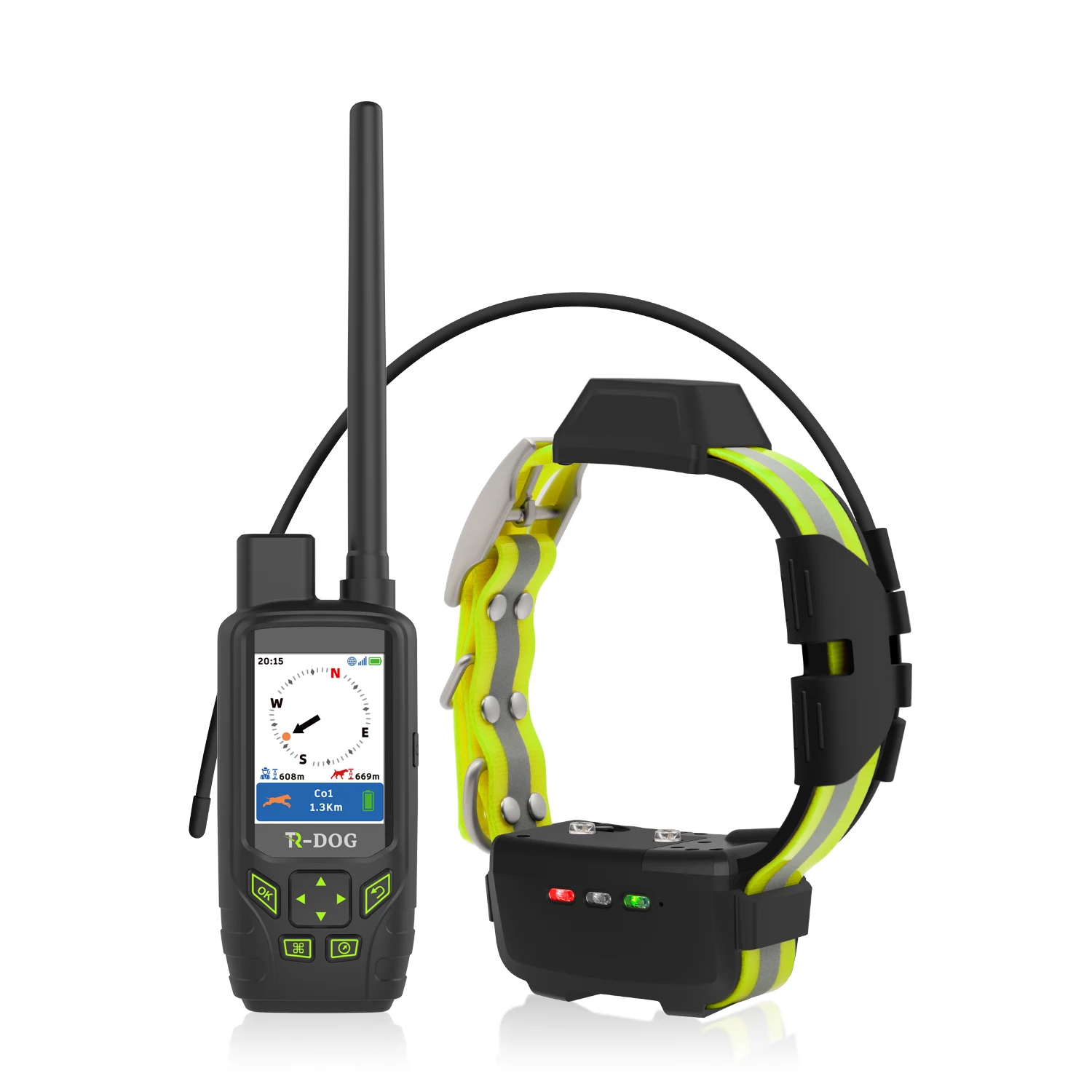 

New GPS Dog Tracking Systems With E-Collar Option Up To 10 Mile Range Waterproof Rechargeable Dog Location Device With Handheld