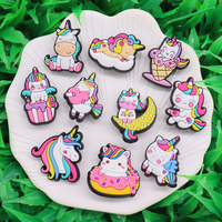 1-10Pcs PVC Lovely Unicorn Sandals Shoe Charms Accessories DIY Boys Girls Shoe Buckle Fit Charms Party Present