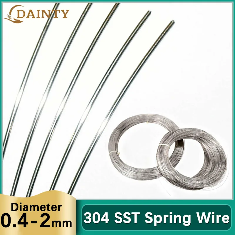 

304 Stainless Steel Spring Wire Hard Wire Full Hard Wire Dia 0.4/0.5/0.6/0.7/0.8/1.0/1.2/1.3/1.5/1.6/1.8/2.0mm Steel Wires