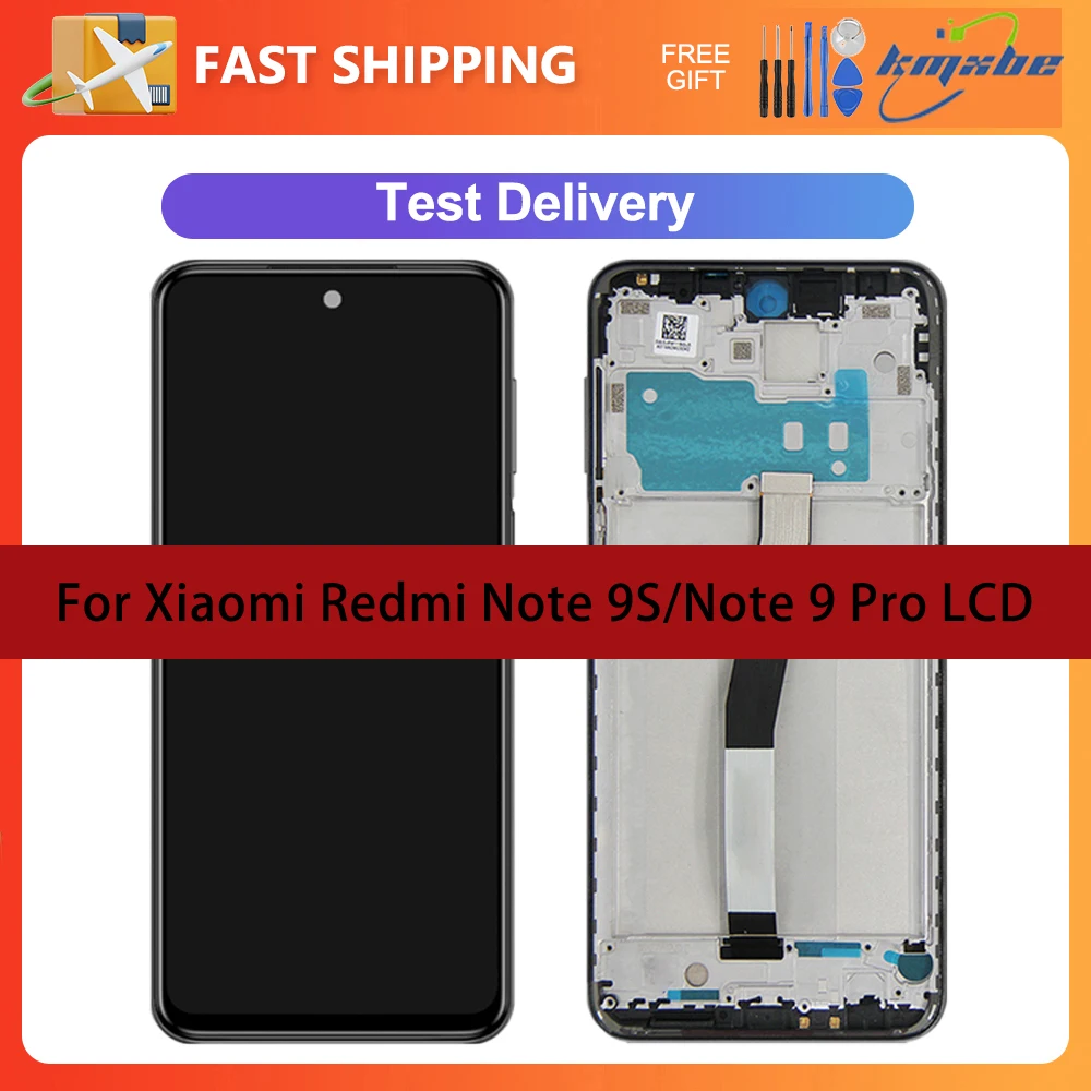 

6.67" Display For Xiaomi Redmi Note 9S LCD Touch Screen Digitizer Assembly For Redmi Note 9 Pro M2003J6A1G M2003J6B2G Screen