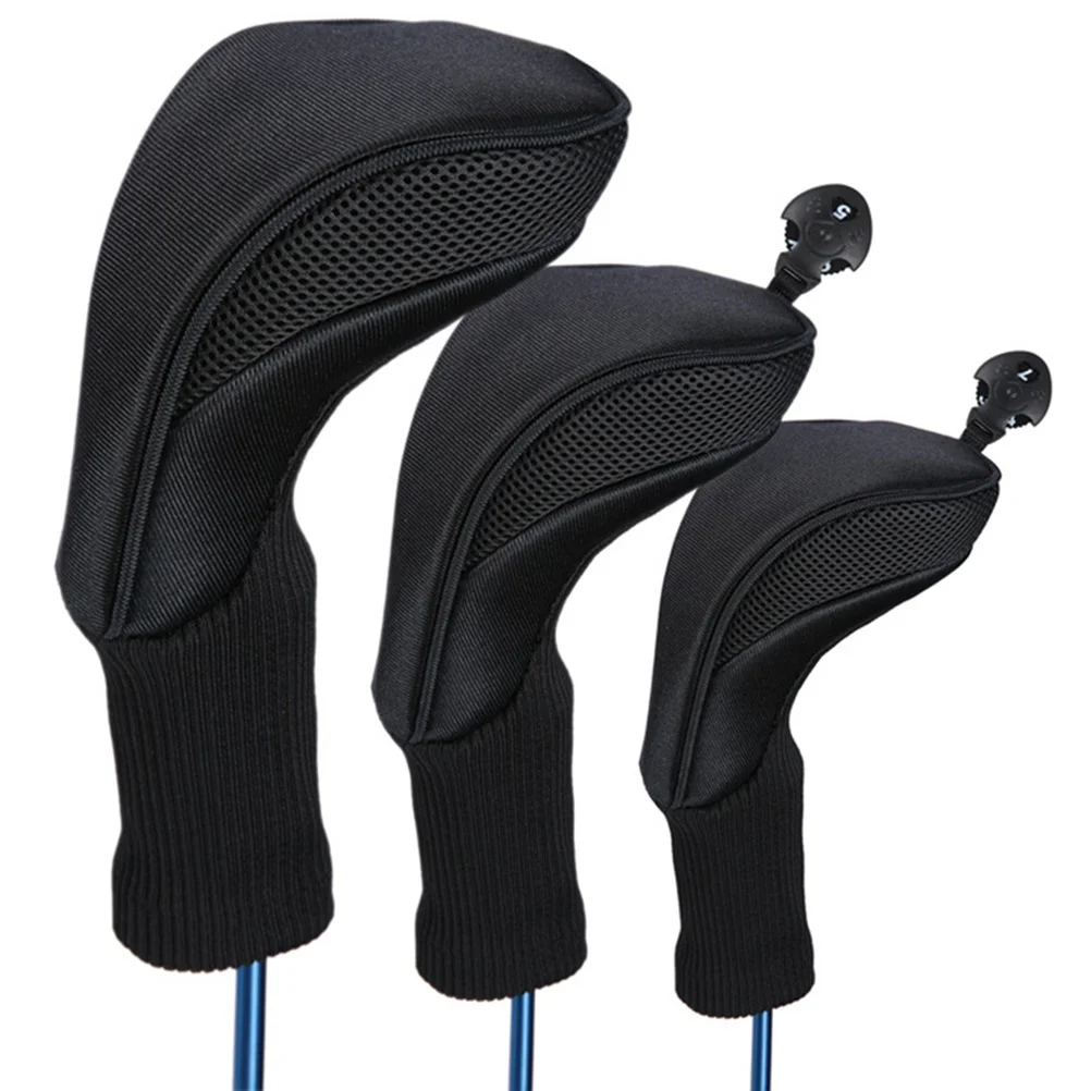 3Pcs Club Head Covers Set 1 3 5 Fairway Wood Club Driver Headcovers Professional Head Covers