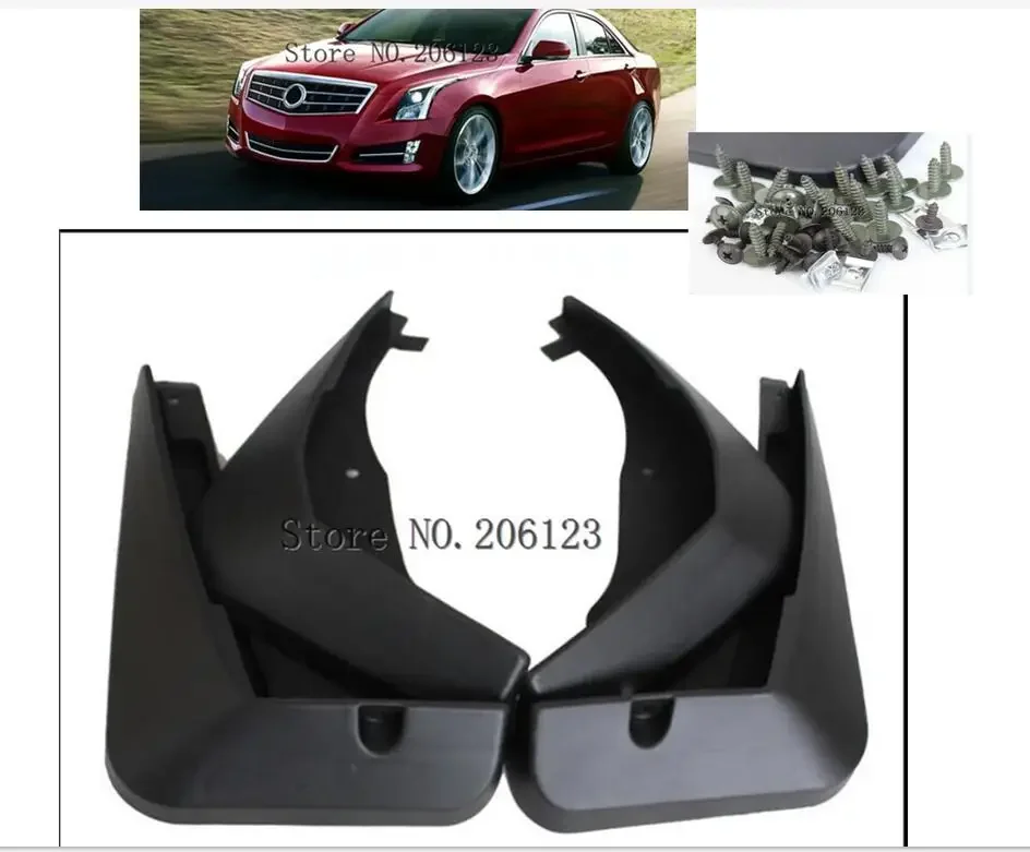 4pcs / Set car Front Rear Mud Flaps Splash Guard Fender Mudguards FOR Cadillac ATS 2013 2014 2015 2016 mudflap