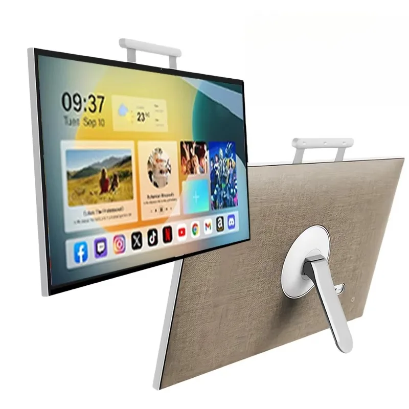 Handheld 27-inch Smart TV Android 14 Portable Flat Panel TV with Battery 5000mah