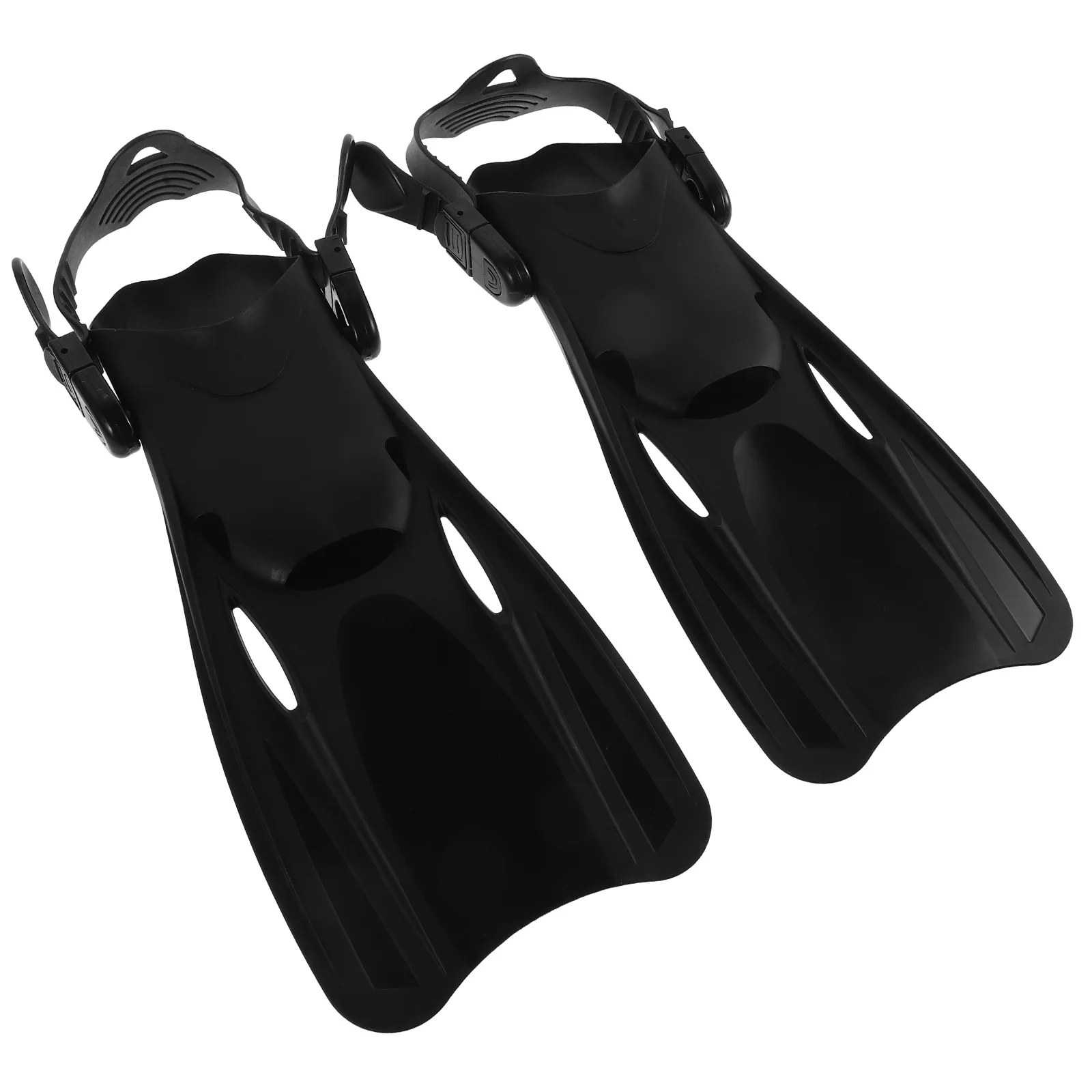 

1 Pair Adjustable Flippers for Adults Kids Black Diving Snorkeling Travel Body Surfing Webbed Gloves Mermaid Fins Men