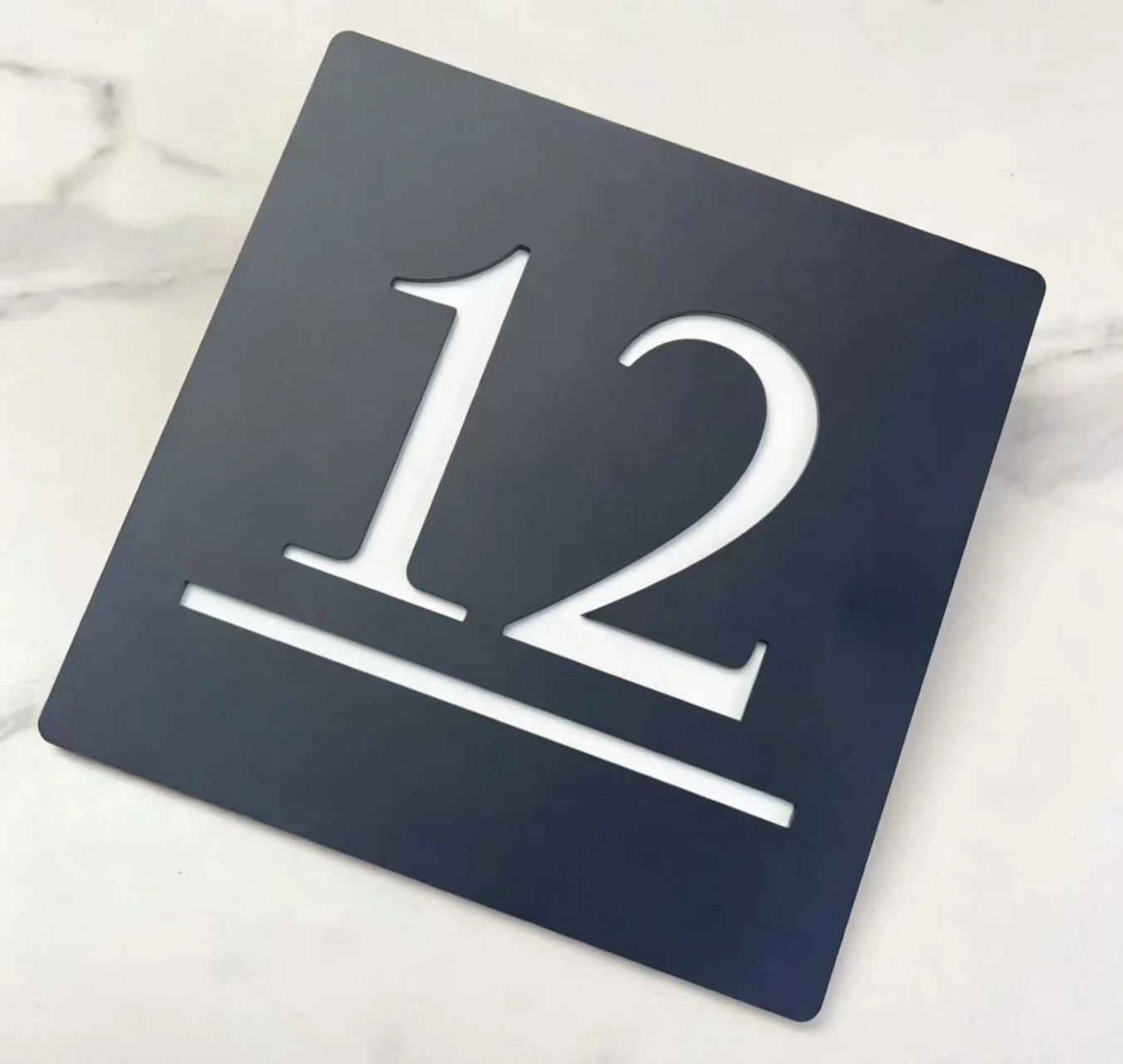 Personalized Acrylic House Number Sign Modern Outdoor Address Plaque Custom Family Name Door Plate Waterproof Matte Laser Cut