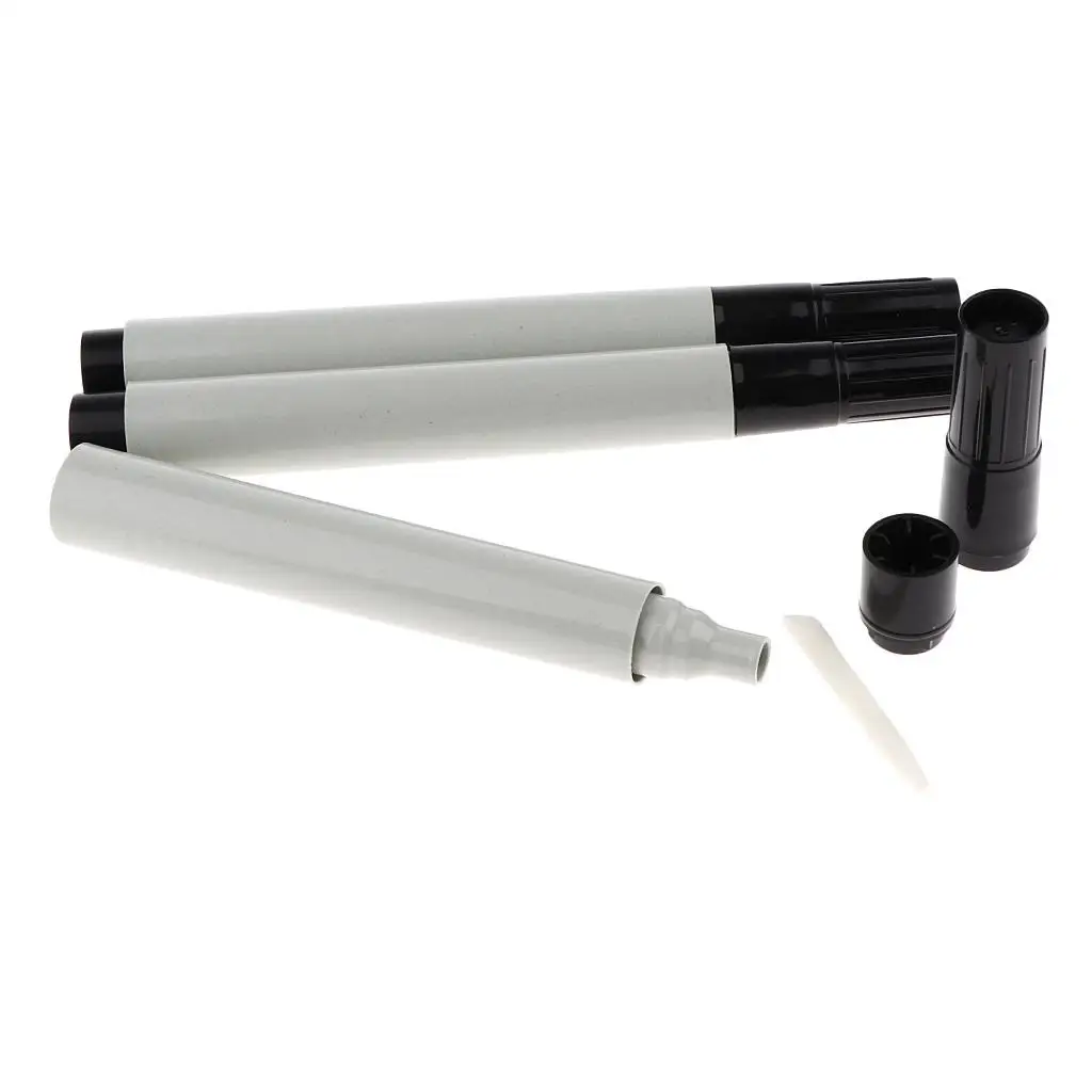 3x Watercolor Oil Acrylic Paints Marker Pen Refill Tube 4.5mm Flat Tips Grey