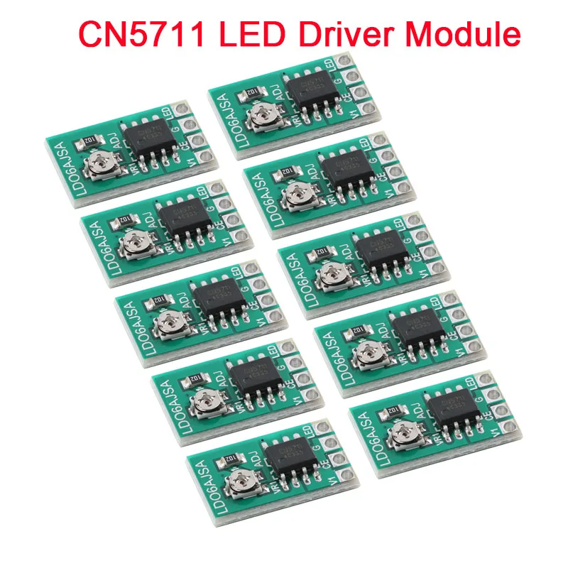 10pcs/1pc CN5711 LED Driver Module DC 2.8-6V 30-1500MA Constant Current Adjustable Module PWM Control Board