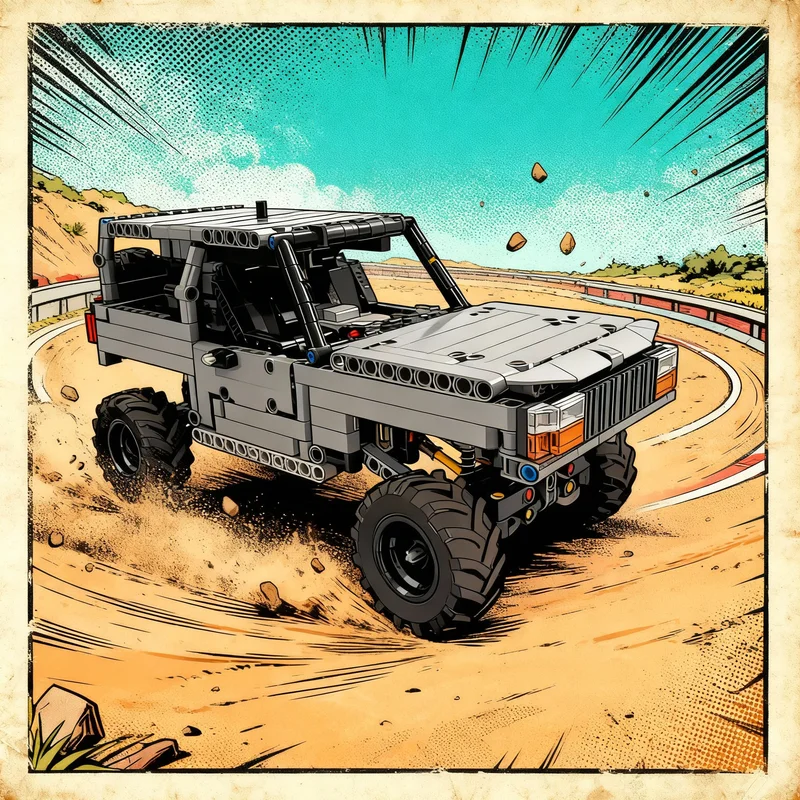 

597pcs MOC Mini Road Car Technical Model Building Blocks Construction Christmas Gift Toy Assemble DIY Creative Idea Education