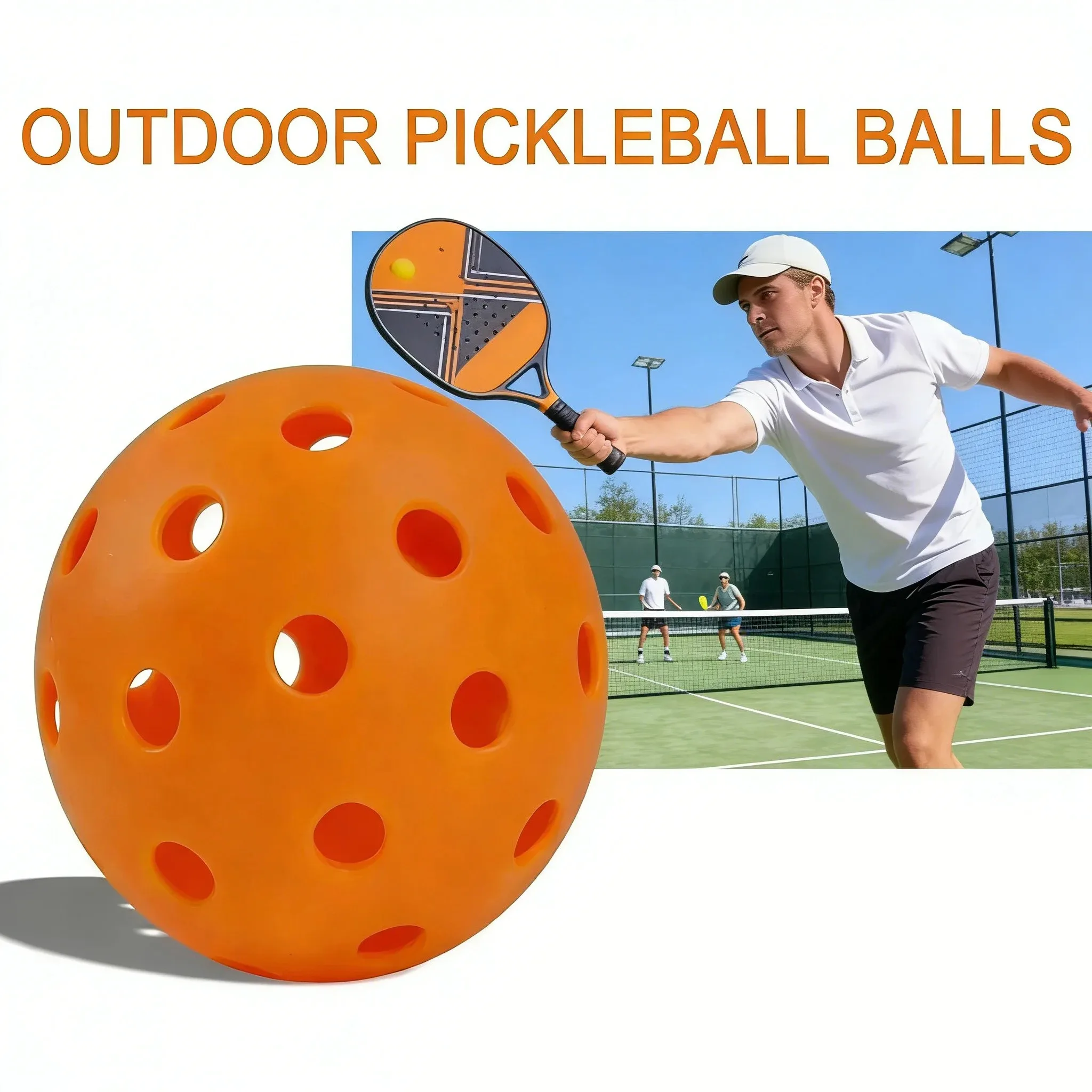 12Pieces,40 Holes Injection Molded & 48 Holes Rotomolded Pickleball Balls,Franklin Style Professional Training Pickleball Set