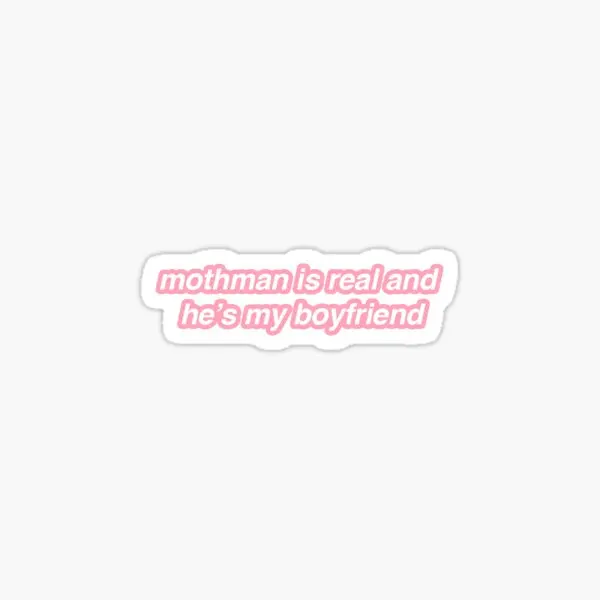 Mothman Boyfriend  5PCS Stickers for Decorations Kid Room Car Luggage Laptop Water Bottles Funny Living Room Print Background