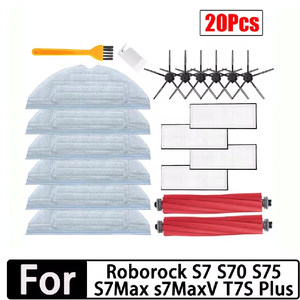 Brush Hepa Filter Mops for Xiaomi for Roborock S7 S70 S75 S7Max S7MaxV T7S T7Plus Vacuum Cleaner Replacement Parts Accessories