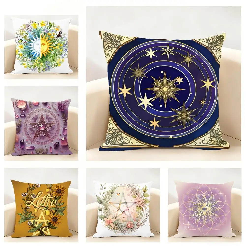 Nordic Midsummer Festival Cushion Cover Linen Minimalist Soft  for Sofa Bed Home Room Decor