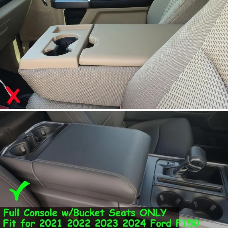 منظم وحدة التحكم المركزية متوافق مع 2021 2022 2023 2024 Ford F150 الملحقات الداخلية، صينية تخزين إدراج صندوق مسند الذراع (Fu) #2