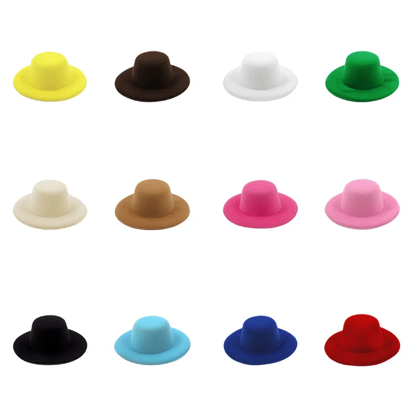 For Labubu Doll Clothes Accessories Flat-Top Hat Formal Hat 15-17Cm Pop Plush Doll Hat Idol Star Dolls Accessories Birthday Gift
